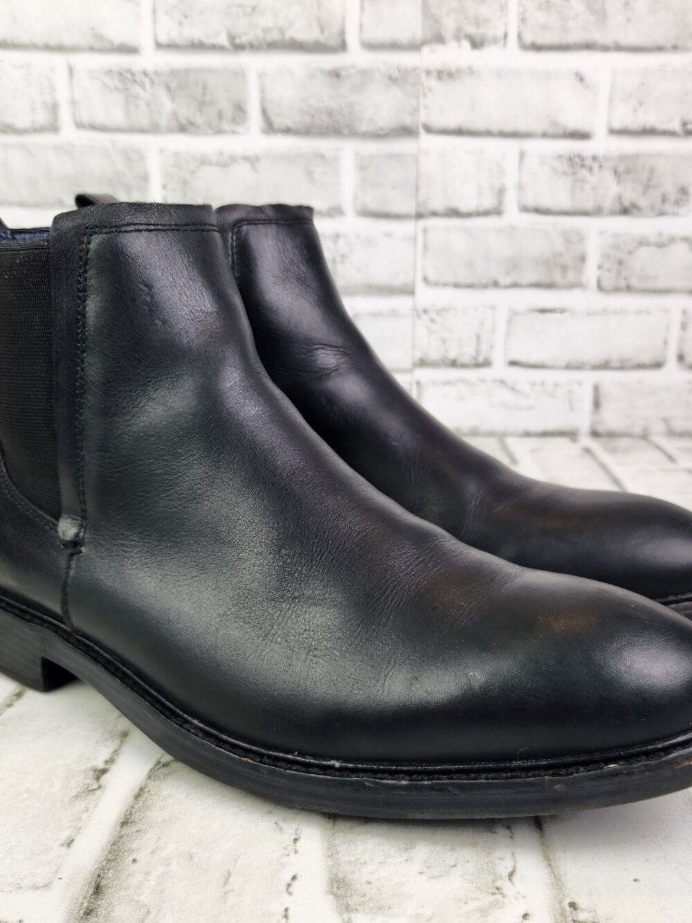 Cole Haan Kennedy Grand Waterproof Men's Sz 9 Black Leather Chelsea Boots C23097